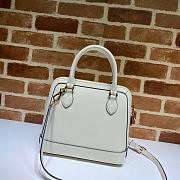 GUCCI Horsebit 1955 Small Top Handle Bag White 621220 Size 25 x 24 x 9 cm - 4