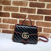 GG Marmont Mini Top Handle Bag Grams Of Red 583571 Size 21x15.5x8 cm - 1