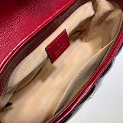 GG Marmont Mini Top Handle Bag Grams Of Red 583571 Size 21x15.5x8 cm - 3