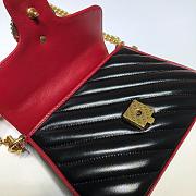 GG Marmont Mini Top Handle Bag Grams Of Red 583571 Size 21x15.5x8 cm - 2