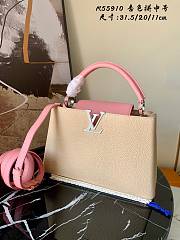 LV Capucines Medium Handbag Apricot M55910 Size 31.5 X 20 X 11 cm - 1