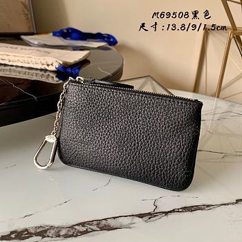 LV Key Pouch Black M69508 Size 13.8 x 9 x 1.5 cm