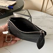LV Key Pouch Black M69508 Size 13.8 x 9 x 1.5 cm - 5