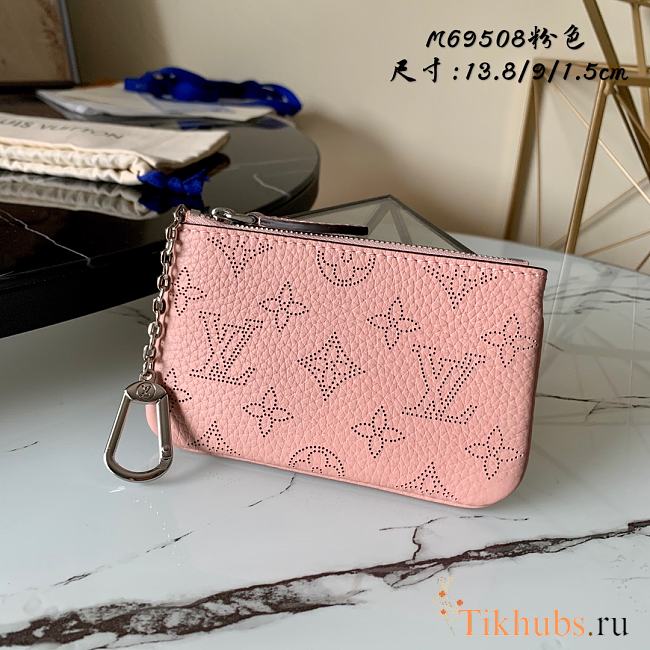 LV Key Pouch Pink M69508 Size 13.8 x 9 x 1.5 cm - 1