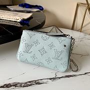 LV Key Pouch Blue M69508 Size 13.8 x 9 x 1.5 cm - 3