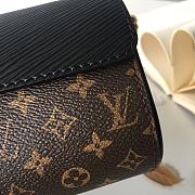 LV GLASSES CASE Handbag Black M43524 Size 18.5 x 9.5 x 7.5 cm - 4