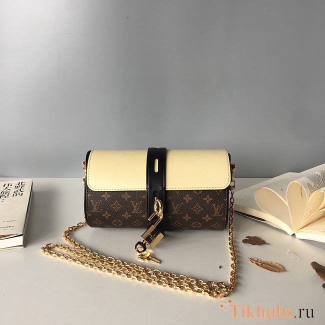 LV GLASSES CASE Handbag Beige M43524 Size 18.5 x 9.5 x 7.5 cm - 1