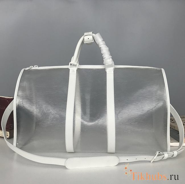 LV Transparent Travel Bag KEEPALL 50 (With Shoulder Strap) Size 50 x 29 x 23 cm - 1