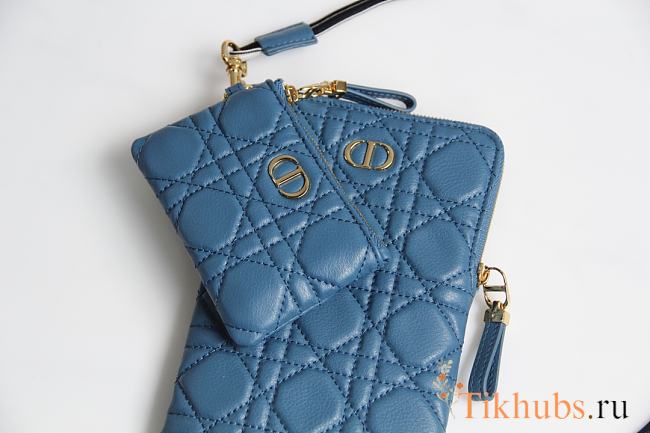 DIOR Crossbody Bag Blue 327 Size 18.5 x 12 x 7.5 cm - 1