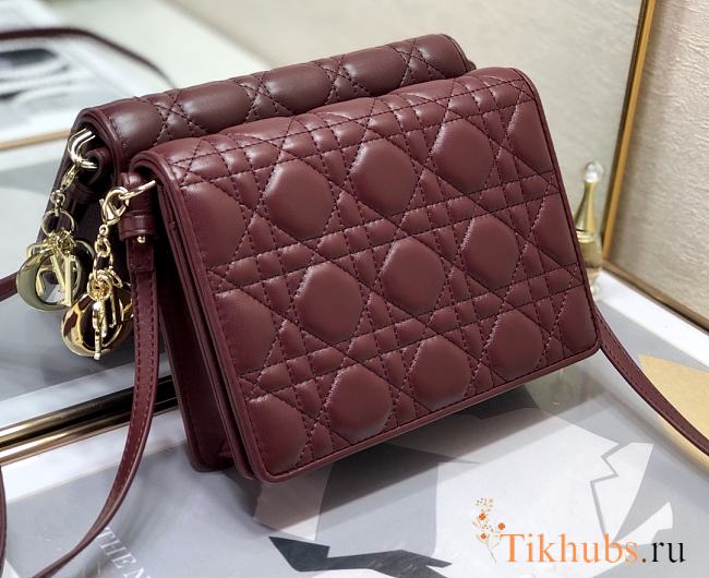 DIOR Lady Dior Clutch Red Wine 2261 Size 18 x 12 x 3 cm - 1