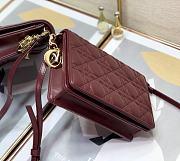 DIOR Lady Dior Clutch Red Wine 2261 Size 18 x 12 x 3 cm - 6