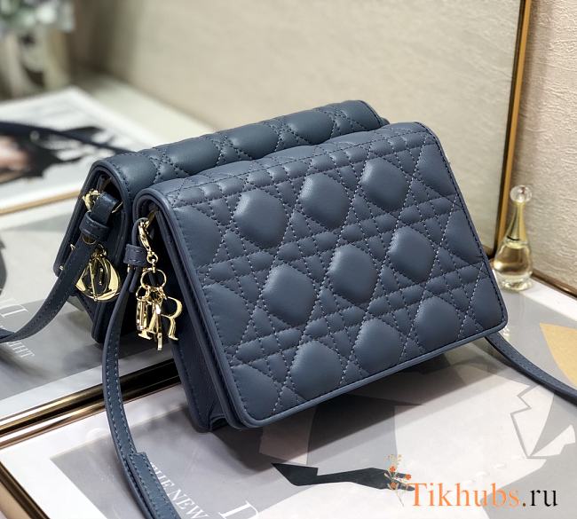 DIOR Lady Dior Clutch Blue 2261 Size 18 x 12 x 3 cm - 1