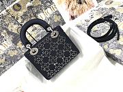 DIOR Lady Silk Hot-Stamped Diamonds Black M0505 Size 17 x 15 x 7 cm - 5