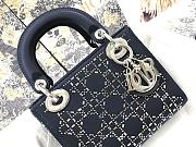 DIOR Lady Silk Hot-Stamped Diamonds Black M0505 Size 17 x 15 x 7 cm - 6