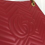 GG Marmont Matelassé Shoulder Bag In Red Leather 453569 Size 36 x 27 x 14 cm - 6