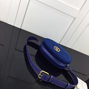 Gucci GG Marmont Matelasse Belt Bag Dark Blue Velvet 476434 Size 18 x 11 x 5 cm - 5