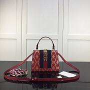 Gucci Sylvie Leather Mini Chain Bag Red 470270 Size 20 x 14 x 8 cm - 5