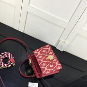 Gucci Sylvie Leather Mini Chain Bag Red 470270 Size 20 x 14 x 8 cm - 4