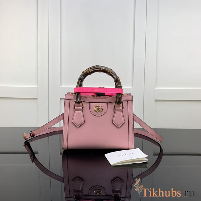 Gucci Diana Small Tote Bag Pink Leather 655661 Size 20 x 16 x 10 cm - 1