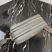 PRADA Leather Cross-Body Bag Gray 1BH082 Size 22 x 15 x 9 cm - 5