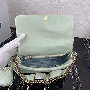 PRADA System Nappa Leather Patchwork Bag Green 1BD291 Size 28 x 18 x 7.5 cm - 4