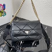 PRADA System Nappa Leather Patchwork Bag Black 1BD291 Size 28 x 18 x 7.5 cm - 1