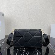 PRADA System Nappa Leather Patchwork Bag Black 1BD291 Size 28 x 18 x 7.5 cm - 5