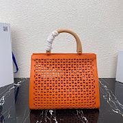 PRADA New Hollow Tote Bag Orange 1BG405 Size 30x24x16 cm - 3