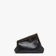 FENDI First Small Leather Bag Black Size 26 × 18 × 9.5 cm - 4