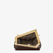 FENDI First Small Leather Bag Dark Brown Size 26 × 18 × 9.5 cm - 3