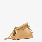 FENDI First Small Leather Bag Beige Size 26 × 18 × 9.5 cm - 1