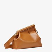 FENDI First Medium Leather Bag Brown Size 32 × 23 × 15 cm - 1