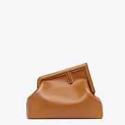 FENDI First Medium Leather Bag Brown Size 32 × 23 × 15 cm - 4