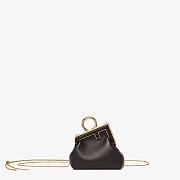 FENDI First Mini Leather Bag Black Size 11.5 x 10 x 5.5 cm - 1