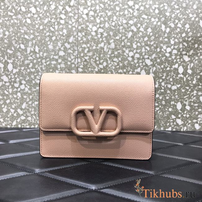 VALENTINO Garavani VRING Chain Wallet Pink 069 Size 17.5 x 8 x 13 cm - 1