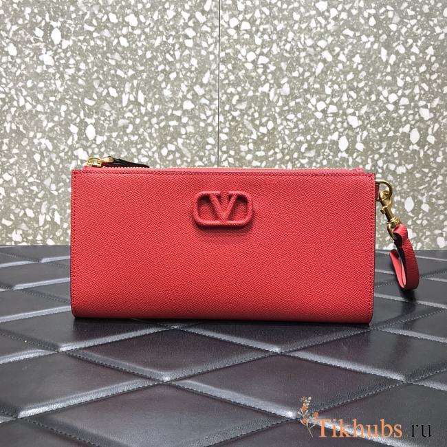 VALENTINO Garavani Logo Clutch Red 060 Size 24.5 x 3 x 12 cm - 1