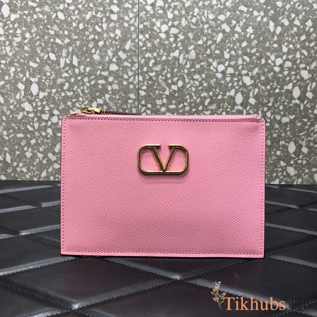 VALENTINO VLogo Clutch Dark Pink 062 Size 19 x 13 x 13 cm - 1