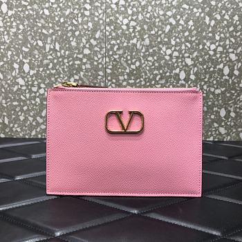 VALENTINO VLogo Clutch Dark Pink 062 Size 19 x 13 x 13 cm