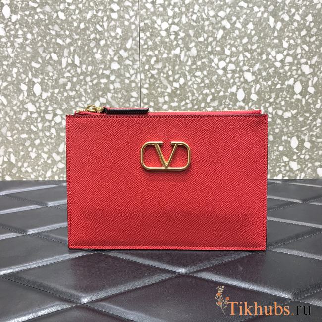 VALENTINO VLogo Clutch Red 062 Size 19 x 13 x 13 cm - 1