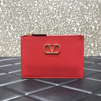 VALENTINO VLogo Clutch Red 062 Size 19 x 13 x 13 cm