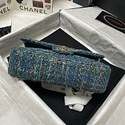 Chanel Sequin Bag Wear Beaded Beads Woolen Cloth Blue 1112 Size 25.5 cm - 2