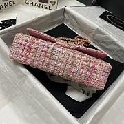 Chanel Sequin Bag Wear Beaded Beads Woolen Cloth Pink 1112 Size 25.5 cm - 3