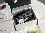 Chanel CF Big Mini Patent Leather Small Bag Black (Silver lock) Size 20 cm - 5