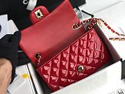 Chanel CF Big Mini Patent Leather Small Bag Red (Gold lock) 1116 Size 20 cm - 4