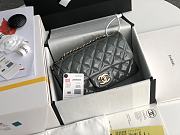 Chanel CF Big Mini Patent Leather Small Bag Gray (Gold lock) 1116 Size 20 cm - 5