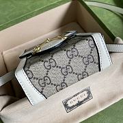 Gucci GG Supreme Horsebit 1955 Mini Bag White 625615 Size 11.5 x 17 x 4 cm - 4