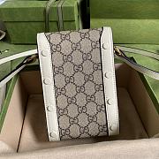 Gucci GG Supreme Horsebit 1955 Mini Bag White 625615 Size 11.5 x 17 x 4 cm - 3