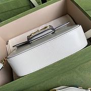 Gucci Horsebit 1955 Denim Mini Bag Full White Leather 658574 Size 20.5 x 14 x 5 cm - 4