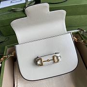 Gucci Horsebit 1955 Denim Mini Bag Full White Leather 658574 Size 20.5 x 14 x 5 cm - 3