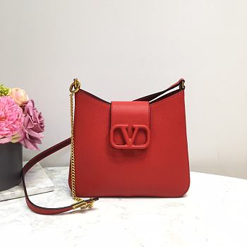 VALENTINO Vsling Handbag Red 0802 Size 24 x 6 x 21 cm